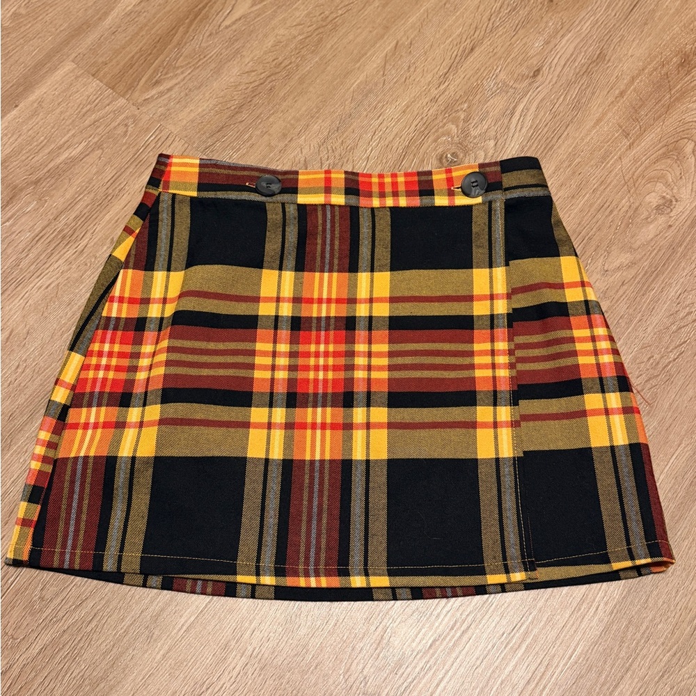 Preppy Plaid Women's Skirt in Yellow and Black